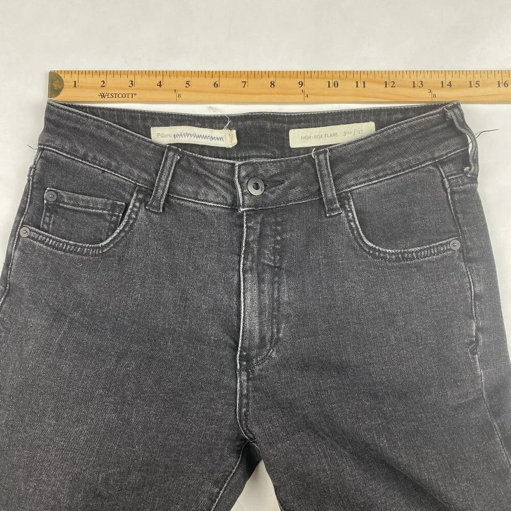 Pilcro Anthropologie High-Rise Flare Jeans Women's Size 27 Black - Picture 9 of 14